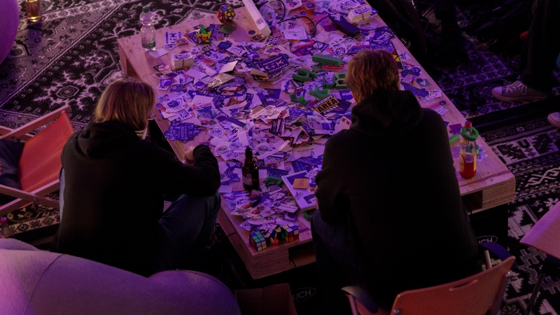 Zu jeder guten Chaos-Veranstaltung gehört ein Sticker-Tausch